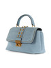 AZURBLAU | TRIBECA Medium Handtasche aus Wildleder