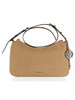 BEIGE | NOLITA Medium Schultertasche aus Nubukleder