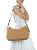 BEIGE | NOLITA Medium Schultertasche aus Nubukleder
