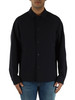 BLU SCURO | Overshirt ALDER in tessuto tecnico bi-stretch