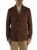 MARRONE | Giacca doppiopetto BONOBO in misto cotone