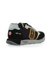 SCHWARZ | Sneakers aus Stoff und Ecosuede mit Logo-Patch