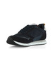 BLU SCURO | Sneakers in ecosuede e tessuto con patch logo