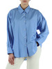 AZZURRO | Camicia oversize in popeline di cotone