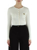 OFF WHITE | Cardigan cropped in misto lyocell e seta