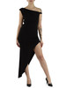NERO | Abito in jersey crepe con spallina imbottita