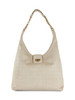 BEIGE | Borsa hobo in ecosuede stampa cocco