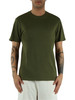Militärgrün | Vintage-Effekt Baumwoll-T-Shirt