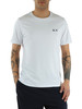 WEISS | Baumwoll-T-Shirt mit gesticktem Logo auf der Vorderseite