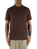 MARRONE | Polo in cotone piquet stretch