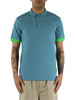 AZZURRO | Polo in cotone piquet con dettagli fluo