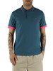 HELLBLAU | Polo aus Baumwoll-Piqué mit fluoreszierenden Details