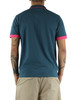 HELLBLAU | Polo aus Baumwoll-Piqué mit fluoreszierenden Details