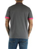 GRIGIO | Polo in cotone piquet con dettagli fluo