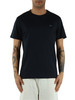 BLU SCURO | T-shirt in cotone mercerizzato con ricamo logo