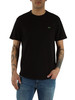 SCHWARZ | Stretch-Piqué-Baumwoll-T-Shirt