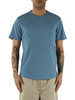 AZZURRO | T-shirt in cotone piquet stretch con ricamo logo
