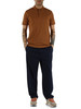 MARRONE CHIARO | Polo in cotone piquet con dettagli a contrasto