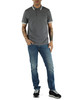 GRIGIO | Polo in cotone piquet con dettagli a contrasto