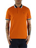 ARANCIONE | Polo in cotone piquet con inserti a contrasto
