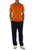 ARANCIONE | Polo in cotone piquet con inserti a contrasto
