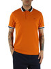 ARANCIONE | Polo in cotone piquet con inserti a contrasto
