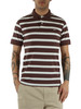 MARRONE | Polo a righe in cotone piquet
