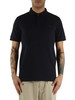 BLU SCURO | Polo in cotone piquet stretch tinto in capo