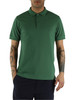 VERDE | Polo in cotone piquet stretch tinto in capo