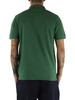 VERDE | Polo in cotone piquet stretch tinto in capo