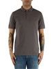GRIGIO | Polo in cotone piquet stretch tinto in capo