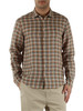 BEIGE | Camicia a quadri in lino