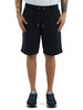 Dunkelblau | Sportshorts aus angerauter Baumwolle mit gesticktem Frontlogo