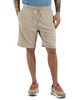 BEIGE | Sportshorts aus angerauter Baumwolle mit gesticktem Frontlogo