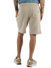 BEIGE | Sportshorts aus angerauter Baumwolle mit gesticktem Frontlogo