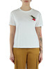 BIANCO | T-shirt in cotone con spilla rimovibile
