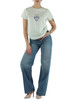 VERDE CHIARO | T-shirt in cotone con stampa frontale