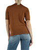 MARRONE CHIARO | Maglia girocollo in cotone a manica corta
