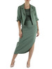 VERDE | MONOCHROME: Gonna con fondo asimmetrico FERITO