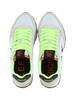 BIANCO | Sneakers in pelle e tessuto TOM FLUO