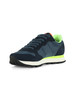 BLU SCURO | Sneakers in pelle e tessuto TOM FLUO