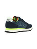 BLU SCURO | Sneakers in pelle e tessuto TOM FLUO