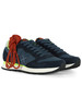 BLU SCURO | Sneakers in pelle e tessuto TOM FLUO