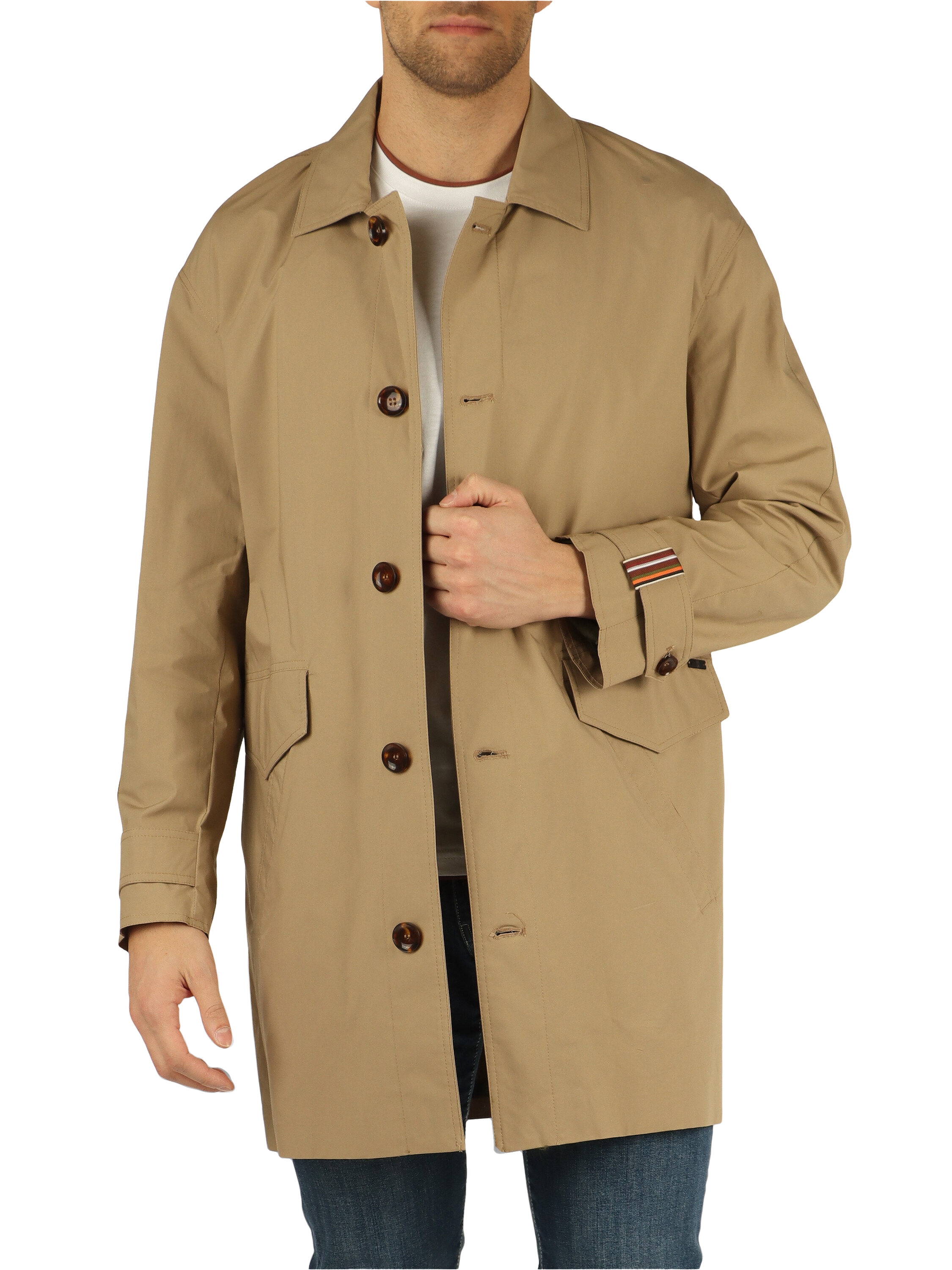 Trench Coat Cappotto John Barritt Giubbotto Cappotto Tre Quarti