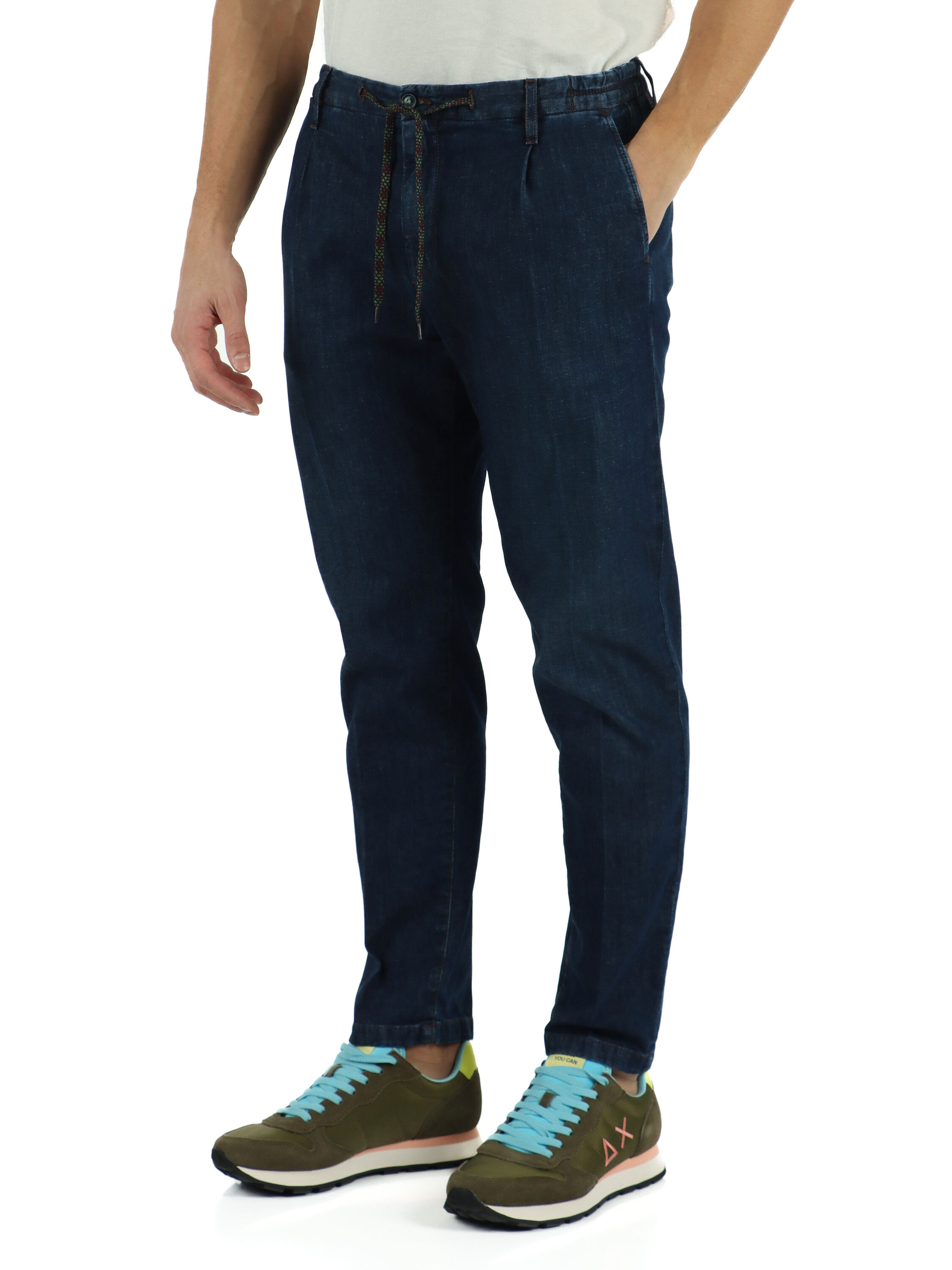 Pantaloni Denim Elasticizzati Pantaloni Uomo Slim Denim Con