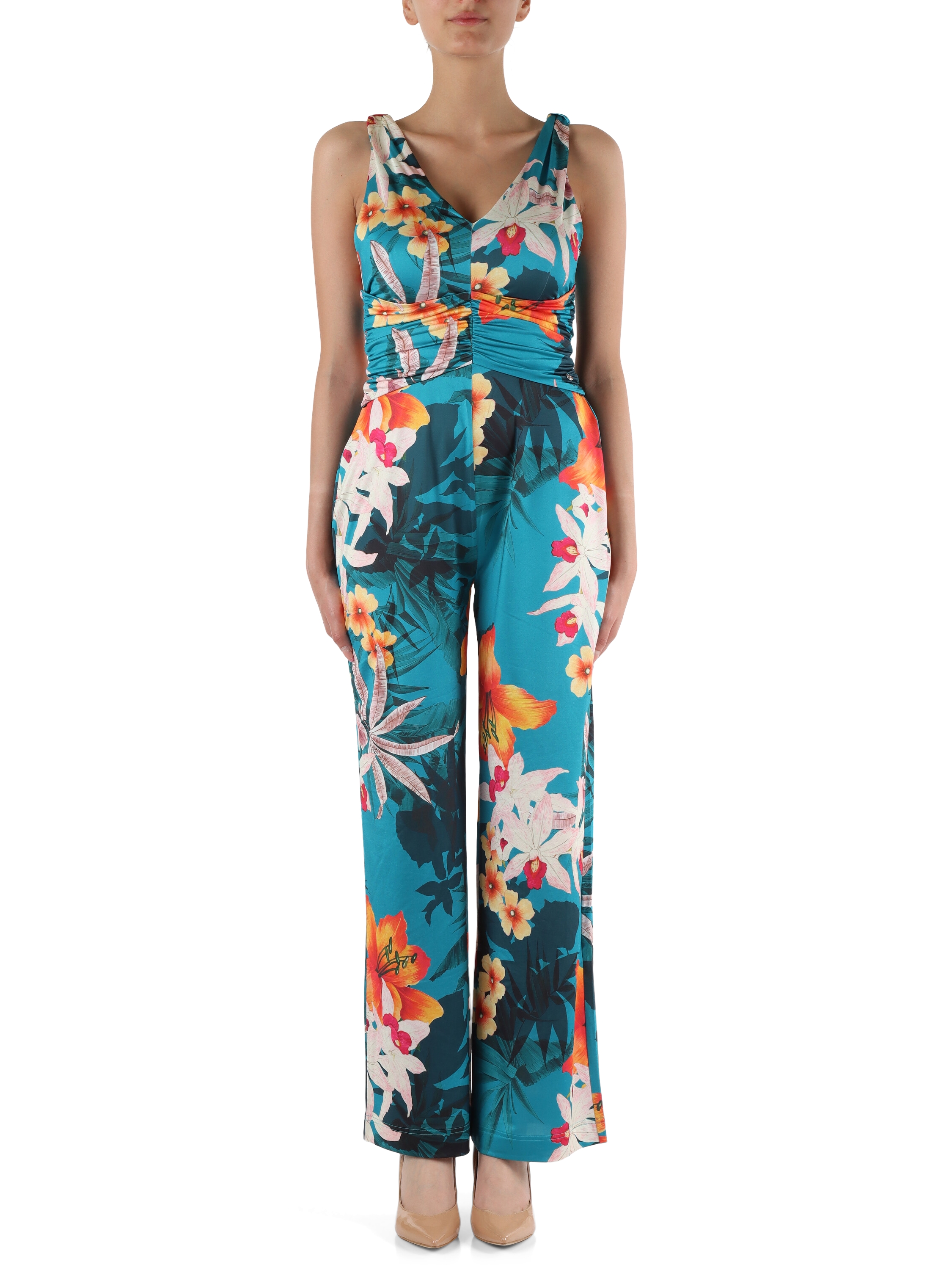 Tuta intera in satin stretch