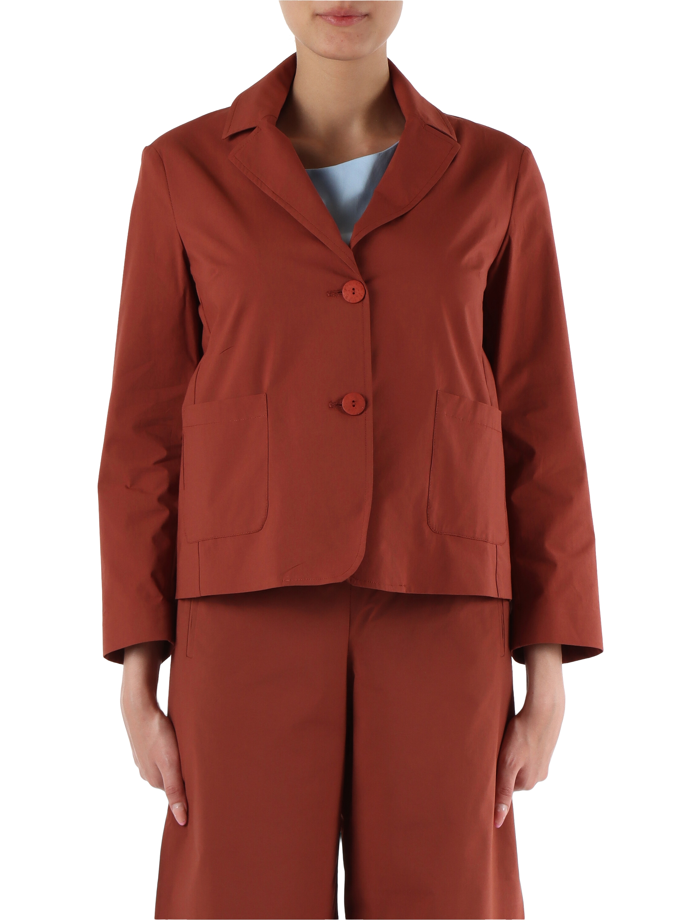 Giacca monopetto in cotone stretch