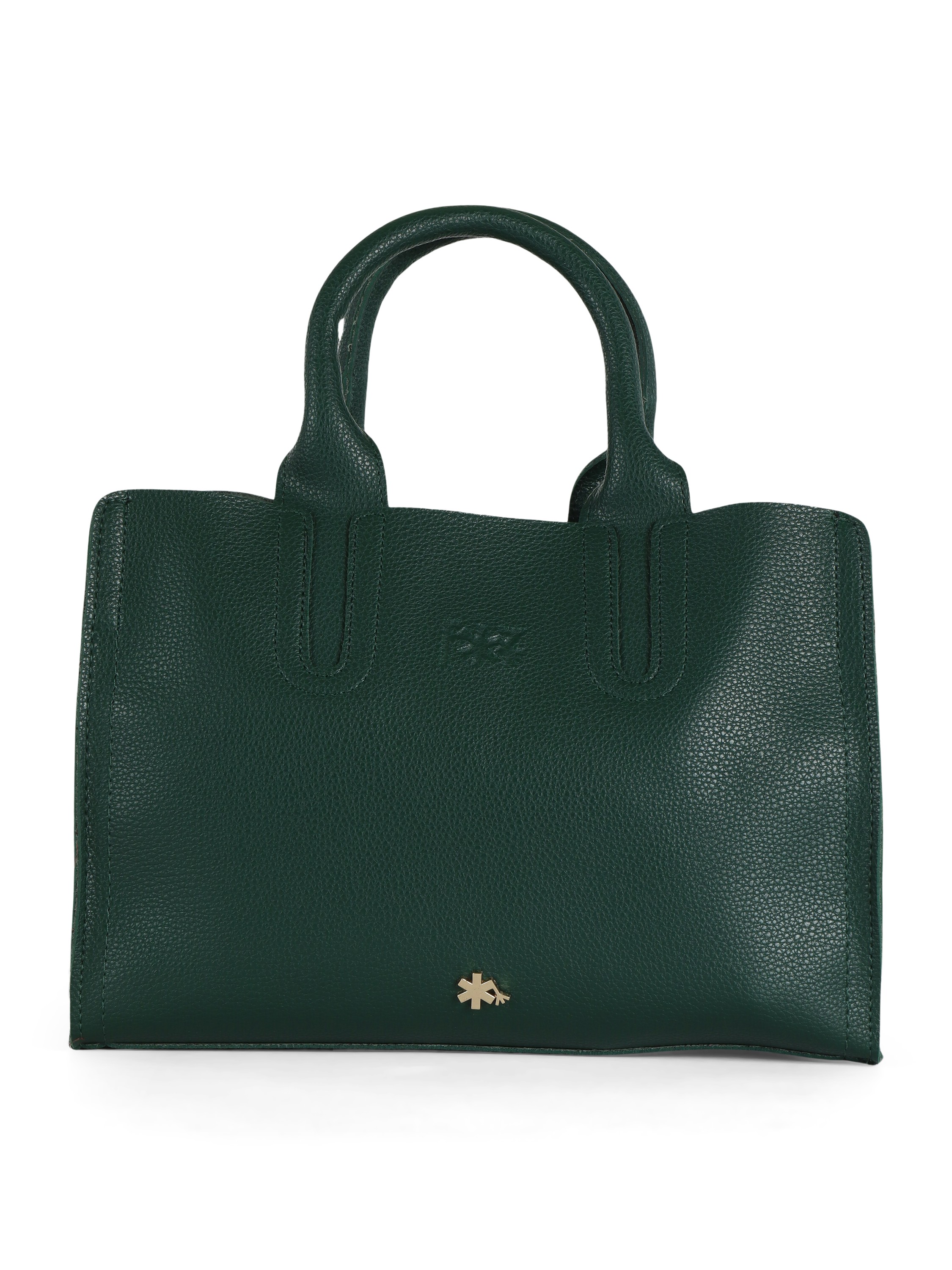 VERDE SCURO | Borsa a mano media effetto martellato VERDE SCURO | Borsa a mano media effetto martellato