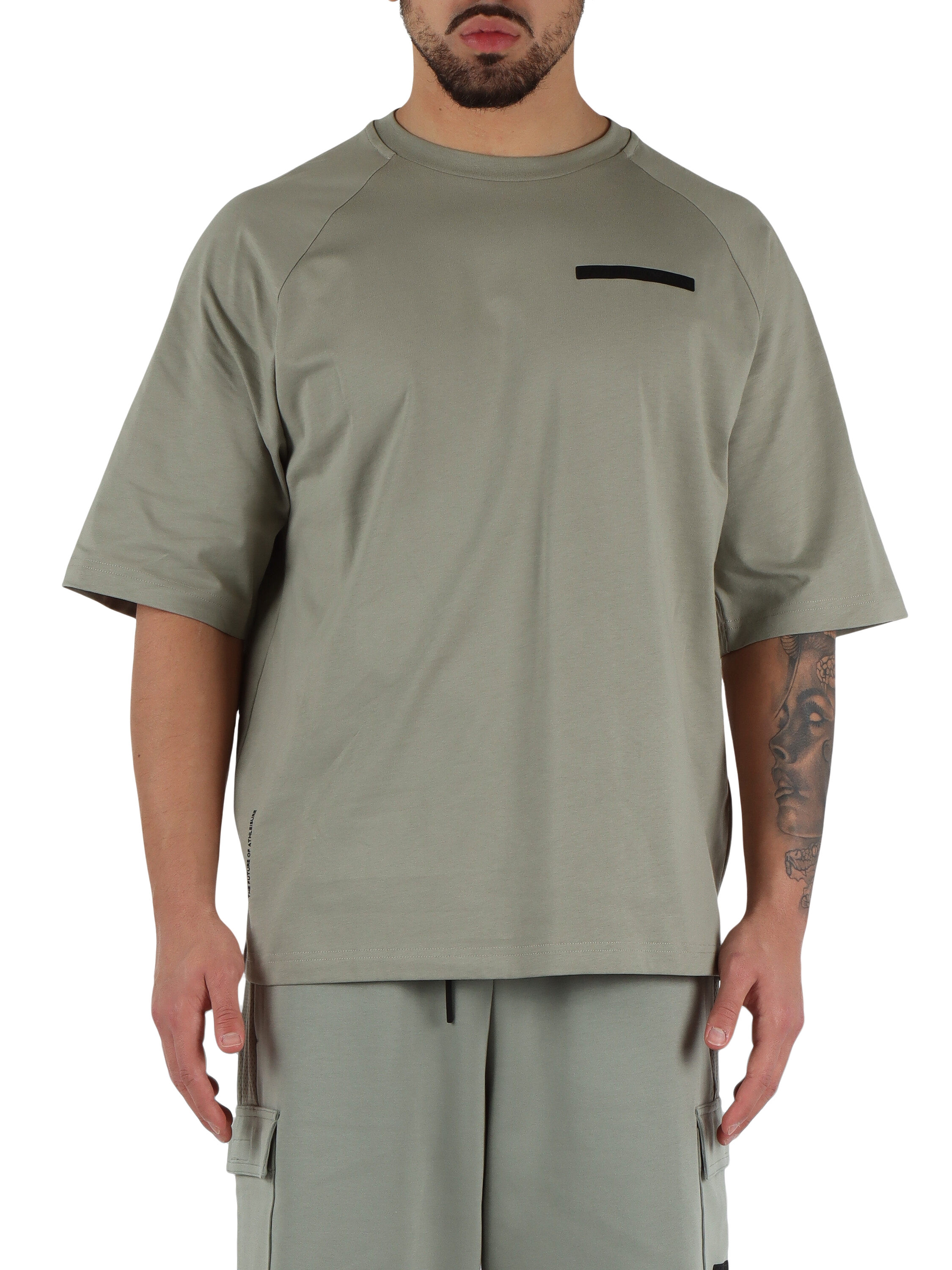 SALVIA | T-shirt oversize in cotone con inserto in rete SALVIA | T-shirt oversize in cotone con inserto in rete