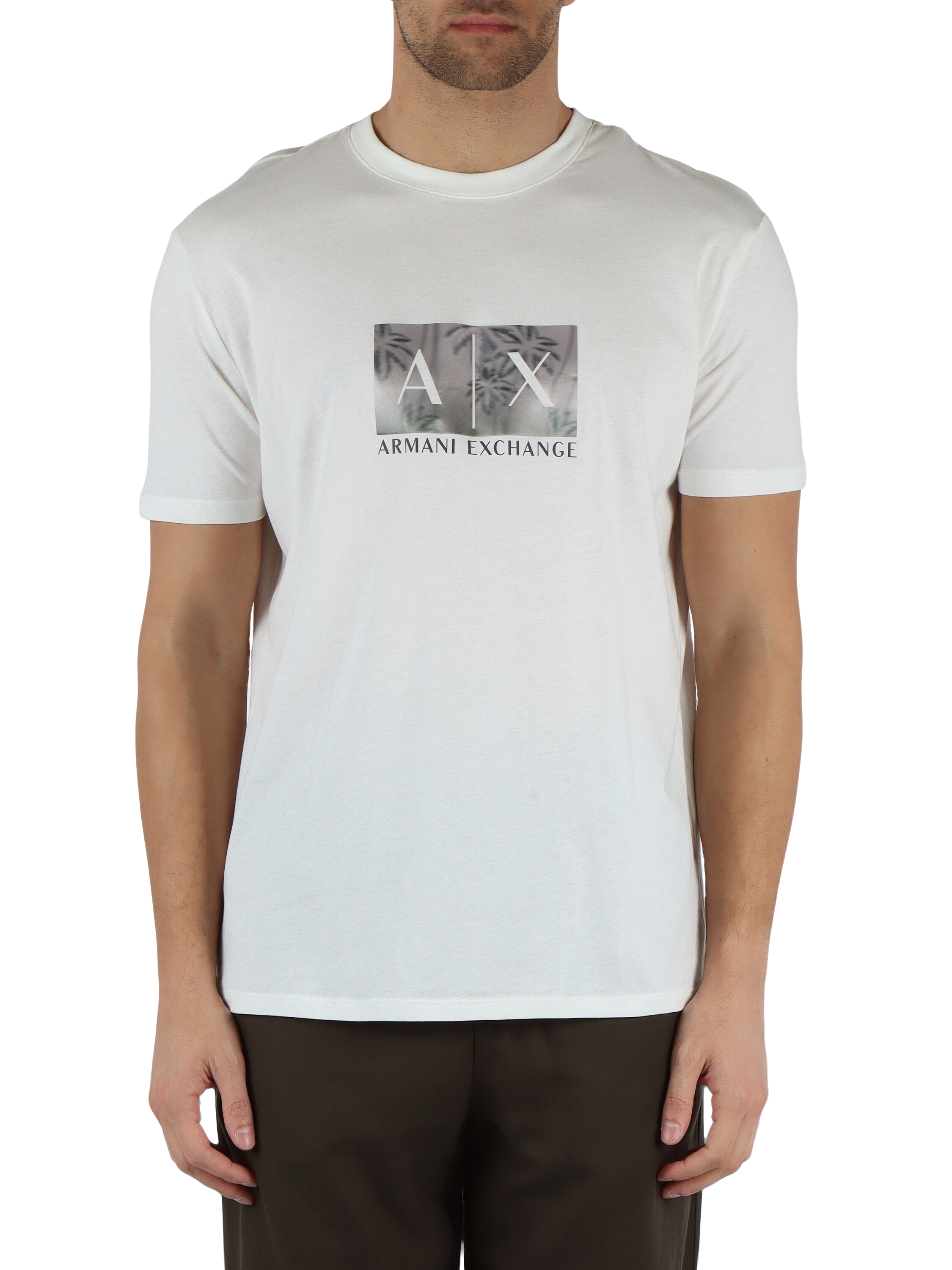 BIANCO | T-shirt regular fit in cotone fiammato con stampa logo BIANCO | T-shirt regular fit in cotone fiammato con stampa logo